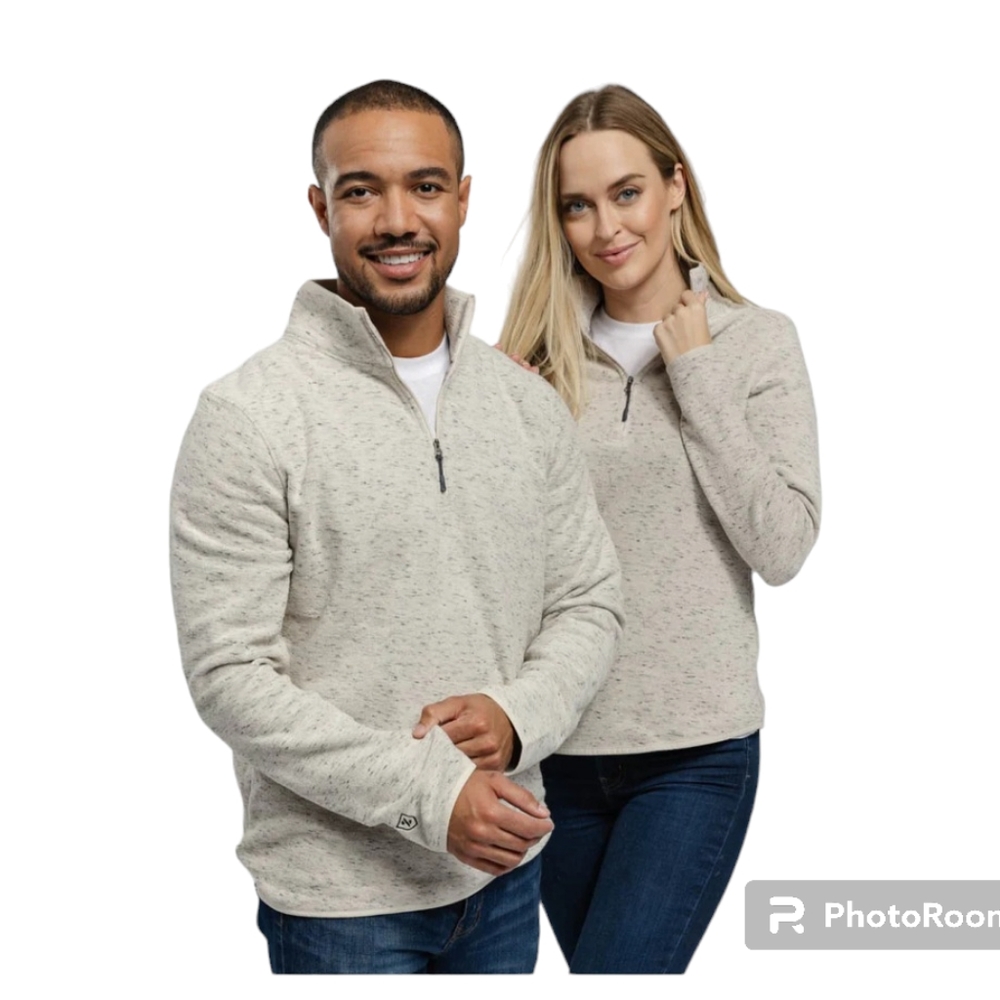 Zusa Chilly Quarter Zip Fleece Pullover Sweatshirt sz 2X heather grey